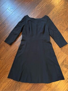 J.Crew Fit-and-Flare Sheath Dress in Stretch Ponte Black Size 14